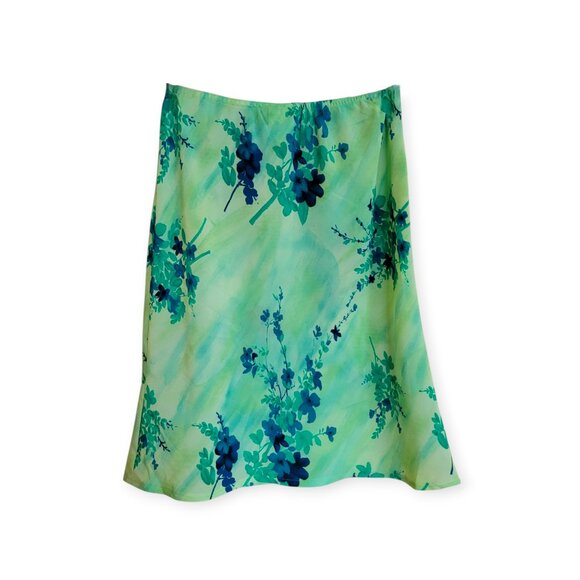Dynamite Green Blue Vintage Y2K Skirt Size S 100% Polyester Made in Canada - Picture 3 of 8